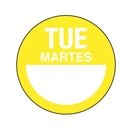 DaySpots - Tuesday/Martes 1 Circle White W/Yellow
